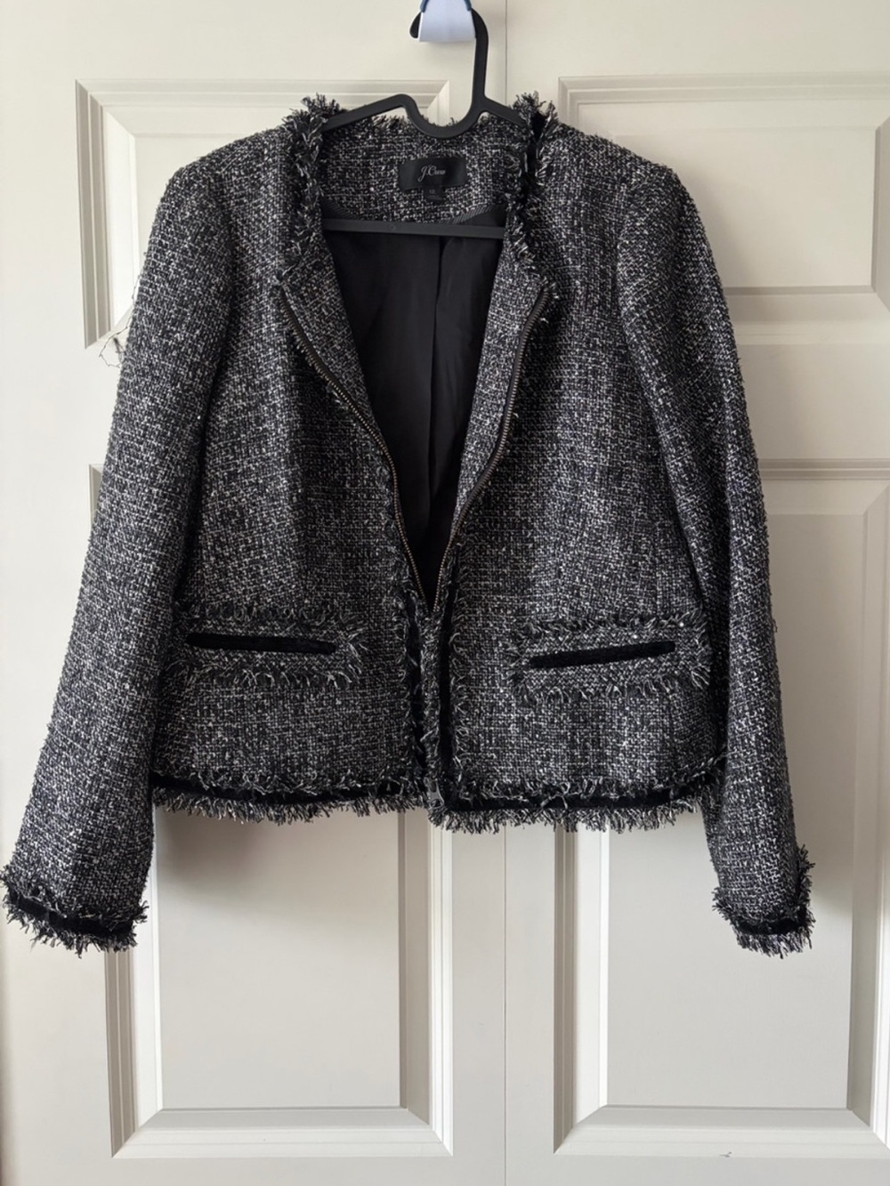 J Crew Lady Jacket Sparkling Constellation Tweed Jacket Size 12